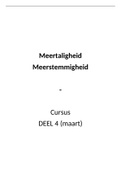 Meertaligheid en meerstemmigheid: samenvatting cursus deel 4 (maart)