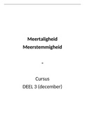 Meertaligheid en meerstemmigheid: samenvatting cursus deel 3 (december)