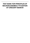 TEST BANK FOR PRINCIPLES OF MACROECONOMICS 7TH EDITION BY GREGORY MANKIW