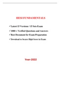 HESI PN Fundamentals Exam (15 Real and Practice Exam, 1000+ Q & A, Latest-2022) / PN HESI Fundamentals Exam / Fundamentals HESI PN Exam / Fundamentals PN HESI Exam |Complete Document for HESI Exam |