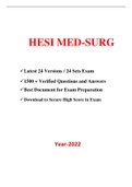 HESI PN Med-Surg Exam (24 Real and Practice Exam, 1500+ Q & A, Latest-2022) / PN HESI Med-Surg Exam / Med-Surg HESI PN Exam / Med-Surg PN HESI Exam / HESI PN Med Surg Exam / PN HESI Med Surg Exam / Med Surg HESI PN Exam |Complete Document for HESI Exam |