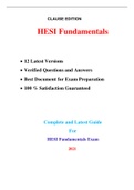 HESI RN Fundamentals 12 Latest Versions Verified Questions and Answers