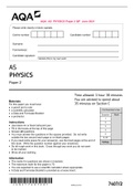 AQA AS PHYSICS Paper 2 QP June 2021