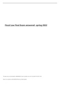 Exam (elaborations) Fiscal Law FinAL2022 