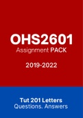 OHS2601 - Combined Tut201 Letters (2019-2022)