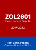 ZOL2601 - Exam Questions PACK (2017-2022)