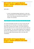 MED SURG1 ATI Targeted Medical-Surgical LATEST UPPDATE 2021/2022 Cardiovascular