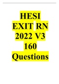 HESI EXIT RN 2022 V3 160 Questions