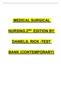 MEDICAL SURGICAL NURSING 2ND EDITION BY DANIELS, RICK-TESTBANK(CONTEMPORARY)