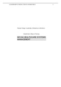 NR 534 WEEK 6 ASSIGNMENT; PLANNED CHANGE LEADERSHIP OF REDUCTION IN WORKFORCE GRADED A+