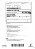 2024 EDEXCEL AS-LEVEL ECONOMICS A PAPER 2 INCLUDING MARK SCHEME