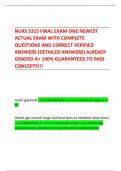 NURS 5315 FINAL EXAM ONE NEWEST ACTUAL EXAM WITH COMPLETE QUESTIONS AND CORRECT VERIFIED ANSWERS (DETAILED ANSWERS) ALREADY GRADED A+ 100% GUARANTEED TO PASS CONCEPTS!!!