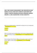 WGU C208 CHANGE MANAGEMENT AND INNOVATION EXAM NEWEST ACTUAL EXAM WITH COMPLETE QUESTIONS AND CORRECT VERIFIED ANSWERS (DETAILED ANSWERS) ALREADY GRADED A+ 100% GUARANTEED TO PASS CONCEPTS!!