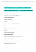 GCSE AQA PSYCHOLOGY - MEMORY EXAM QUESTIONS AND ANSWERS WITH COMPLETE SOLUTIONS VERIFIED GRADED A++