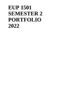 EUP 1501 SEMESTER 2 PORTFOLIO 2022