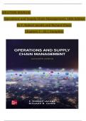 Solution Manual For Operations and Supply Chain Management, 16th Edition by F. Robert Jacobs and Richard Chase, Verified Chapters 1 - 22, Complete Newest Version