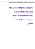 Advanced Practice Nursing: Essential Knowledge for the Profession 3rd Edition Denisco Test Bank