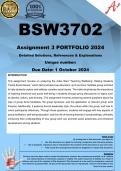 BSW3702 Assignment 3 PORTFOLIO (COMPLETE ANSWERS) 2024 - DUE 1 October 2024