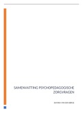 Samenvatting  Psychopedagogische zorgvragen 