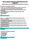 HESI A2 MODULE SECTION IV SCIENCE BIOLOGY AND CHEMISTRY (2021 Revised Exam Practice Guide Contains 50 Complete Questions with Answers