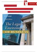 Solution Manual For Meiners, Ringleb, Edwards, The Legal Environment of Business 14th Edition Chapters 1 - 22 Complete, Newest Version