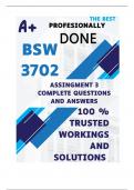 BSW3702 Assignment 3 PORTFOLIO (COMPLETE ANSWERS) 2024 - DUE 1 October 2024