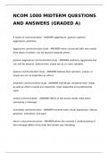 NCOM 1000 MIDTERM QUESTIONS AND ANSWERS (GRADED A)