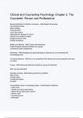 Clinical and Counseling Psychology Chapter 2 The Counseler Person and Professional