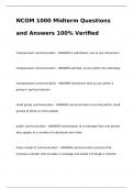 NCOM 1000 Midterm Questions and Answers 100% Verified