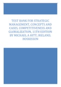 Test Bank for Strategic Management, Concepts and Cases, Competitiveness and Globalization, 11th Edition by Michael A Hitt