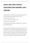 NCOM 1000 FINAL REVIEW QUESTIONS AND ANSWERS 100% VERIFIED