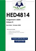 HED4814 Assignment 3 (QUALITY ANSWERS) 2024