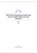 NSG 330 Comprehensive Med Surg Exam 2 || With 100% Accurate Solutions