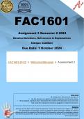 FAC1601 Assignment 3 (COMPLETE ANSWERS) Semester 2 2024 - DUE 1 October 2024