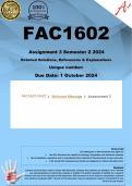 FAC1602 Assignment 3 (COMPLETE ANSWERS) Semester 2 2024 - DUE 30 September 2024