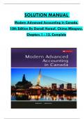 Modern Advanced Accounting In Canada, 10th Edition Solution Manual By Darrell Herauf, Chima Mbagwu, All 1-12 Chapters Covered ,Latest Edition ISBN:9781259654695