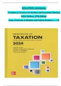 Solution Manual For Principles of Taxation for Business and Investment Planning 2024 27th Edition By Sally Jones, Shelley Rhoades-Catanach, Callaghan, Kubick All Chapters Covered ,Latest Edition