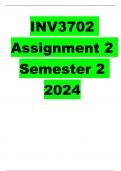 INV3702 Assignment 2 Semester 2 2024 ALL CORRECTLY ANSWERED LATEST UPDATES//GRADED A+ (UNISA ASSIGNMENT| ASSESSMENT)