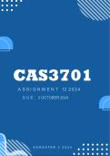 Cas3701 Assignment 12 Semester 2 2024