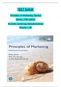 TEST BANK For Principles of Marketing, Global Edition, 19th edition By Kotler & Armstrong All 1-19 Chapters Covered ,Latest Edition, ISBN:9781292449364