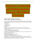 Effective Leadership & Management in Nursing, 9e (Sullivan) Test Bank