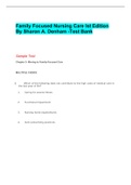 Family Focused Nursing Care Ist Edition By Sharon A. Denham -Test Bank