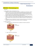 Worksheet 2 NR283 Worksheet 2. Questions: