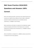 RAC Exam Practice 2024/2025 Questions and Answers 100% Correct