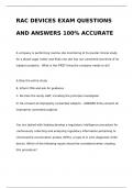 RAC DEVICES EXAM QUESTIONS AND ANSWERS 100% ACCURATE