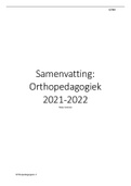 samenvatting: orthopedagogiek