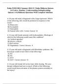 Patho NURS 8022 Summer 2024 UC Patho Midterm Quizzes 1-8 Evolve- Huether: Understanding Pathophysiology Quizzes 1-8 (Midterm) Questions With Complete Solutions