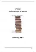 HPCOS81 Research Project for Honours UNIT 3 2024  ;100% TRUSTED Complete, trusted solutions and explanations  (UNISA ) ASSIGNMENTS