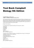 Test Bank Campbell Biology 9th Edition All Chapters