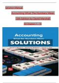 Solution Manual for Accounting What The Numbers Mean, 13th Edition By David Marshall | Verified Chapter's 1 - 16 | Complete Newest Version